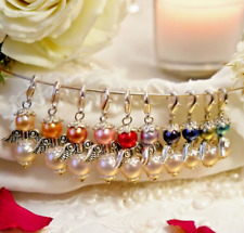 Schutzengel Anhänger Perlen Engel silber Gastgeschenk Hochzeit Taufe Kommunion