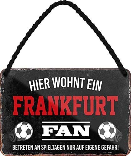 Blechschild fußball hier - blechschild,