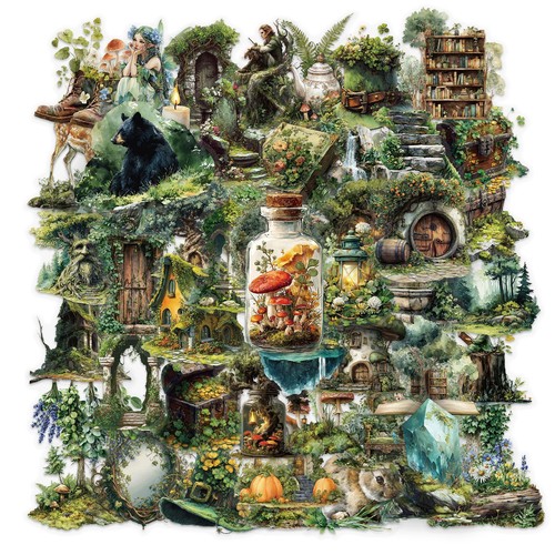 Vintage wald fantasy - vintage, sticker