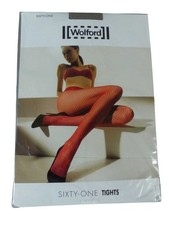 Wolford Sixty One Strumpfhose Gr. M 42-44 toffee Tights Netzstrumpfhose Neu (WM)