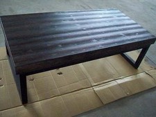 Holztisch-Couchtisch Beistelltisch  + Metallgestell  Gutmann Factory Unikat