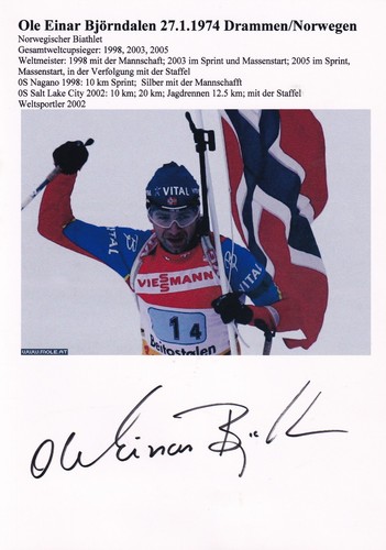 Autogramm ole einar - autogramm,