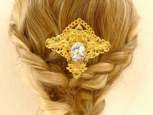 Exklusive haarspange mit kamee - haarspange,