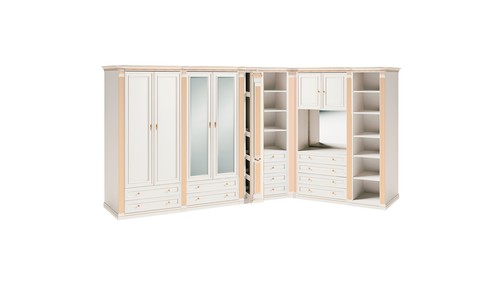 Weißer edler eckschrank - weißer,