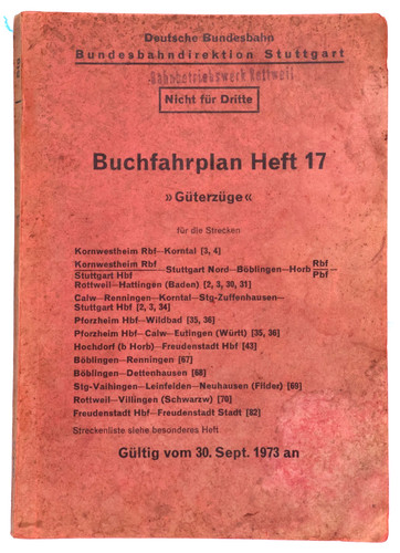 Bundesbahn buchfahrplan heft - -,