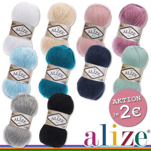 Alize 100 sal sim effektgarn - sal,