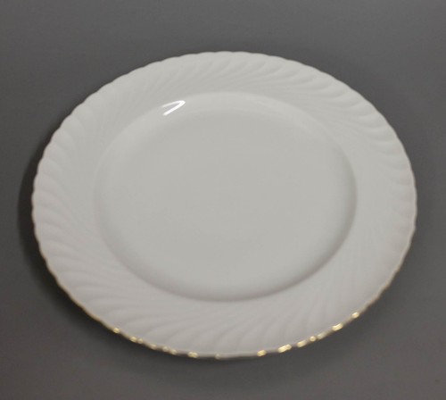Speiseteller weiss goldrand - weiss,