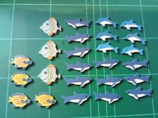 25 X Holzstreuteile Hai