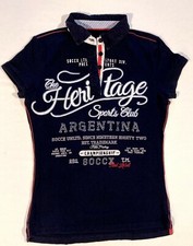 SOCCX Damen Polo-Shirt Team Sports ARGENTINA  Gr. XS / 34 - Aufdruck & Stick