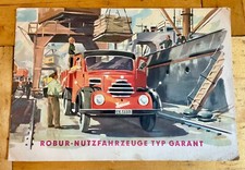 VEB Robur Werke Zittau LKW Nutzfahrzeuge Typ Garant Prospekt original 1957