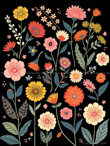 Foto blumen bunt grafiken - blumen,