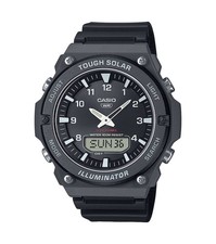 Casio Herrenuhr Solar Alarm Licht 10BAR Schwarz 48mm AQ-S820W-1AVEF