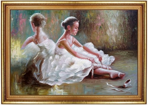 ölbild ballerina mädchen - ballerina,,