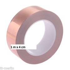 R17  (€ 5,59/m)1 m Kupferband 4 cm breit  selbstklebend Abschirmband Kupferfolie