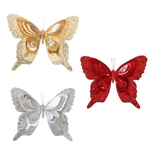 Sparkling plastic butterfly - sparkling,