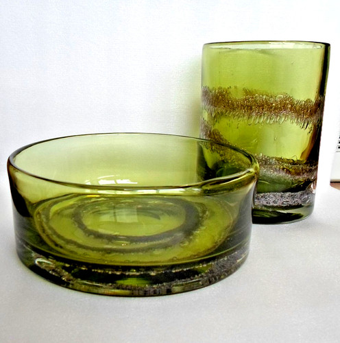 Vintage design glas schale - vintage,