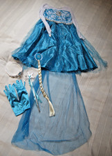 Frozen - Eiskönigin Elsa - Kostüm mit Zubehör - Größe 130