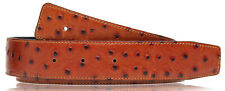 Straussenleder Braun Cognac Wendegürtel Gürtel Schnalle H 32mm 90 95 100 105 110