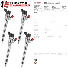 4x 0445110064 Bosch Einspritzdüse Injektor Hyundai Accent 1.5 CRDi 0986435147