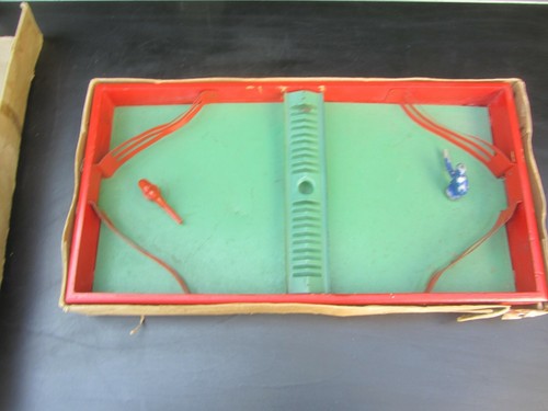 Altes spiel eishockey - spiel, blau