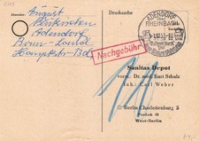 133780) 5309 Adendorf über Rheinbach, Landpost-Werbestempel auf Nachgebühr-Blg