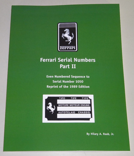 Handbuch ferrari seriennummern - handbuch,