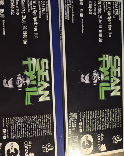 Sean paul konzertkarten - sean,