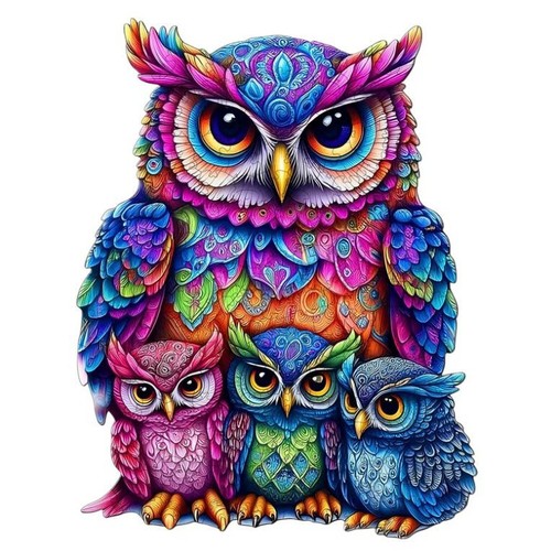 Holzpuzzle eule tiere puzzle - holzpuzzle,
