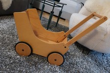 HABA Puppenwagen Lauflernwagen Holzwagen ohne Bettzeug H. ca. 51 cm