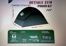 OP-0309 Camping Zelt 2-3 Personen Wasserdicht & Winddicht outdoor grün B-WARE
