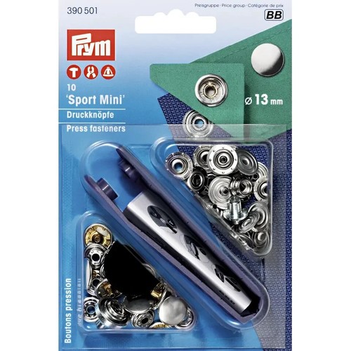 Sport mini druckknöpfe silber - sport,