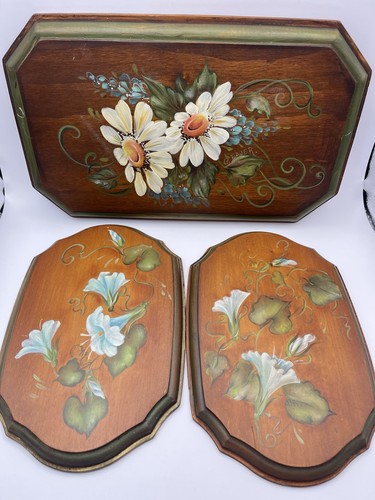 3er set vintage holzbilder - 3er,