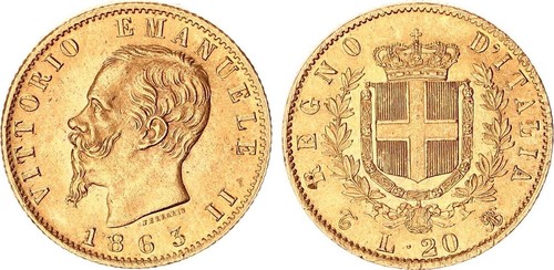 Italien königreich lire - italien-königreich, 20