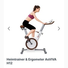 AsVIVA Heimtrainer Ergometer - H12 Fitnessbike - Fahrrad 110 kg Cardio leise