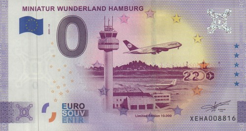 Euro schein miniatur - 0,