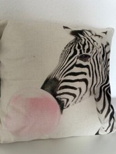 ZEBRA mit Kaugummiblase* Kissen 45 x 45 cm inkl. herausnehmbarer Füllung* NEU!