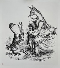 A. PAUL WEBER, Original Lithographie 1970 „Neue Federn“