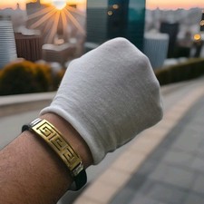 Herren Versace Stil Gold