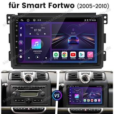 Autoradio Für Smart Fortwo 451 2005-2010 Android 14 GPS Navi WIFI Bluetooth DAB+