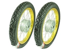 16" Räder Komplett Rad Felge GOLD Speichen Chrom für Simson S51 S50 Schwalbe