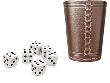 Echtleder Würfelbecher Braun