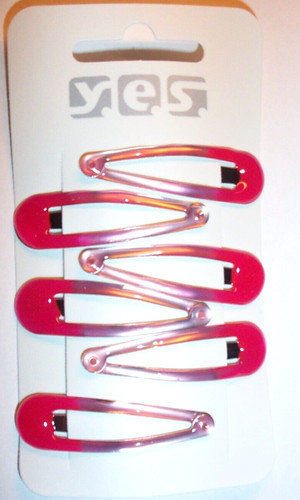 Haarklammer rot - 6x,