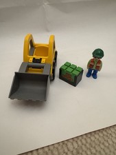PLAYMOBIL 123 Bagger Radlader Baustelle Bauarbeiter 6775