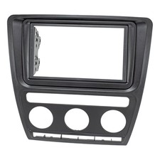 Doppel DIN Radioblende kompatibel mit Skoda Octavia 1Z Klimaautomatik 2004-2009 