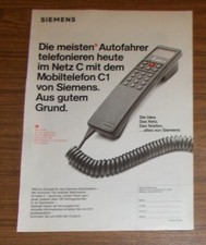 Seltene Werbung SIEMENS C1