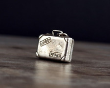 Charms Anhänger Silber Reisekoffer London Paris kompakt - Urlaub silver anello