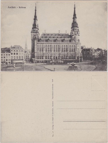 Ansichtskarte aachen rathaus - aachen,
