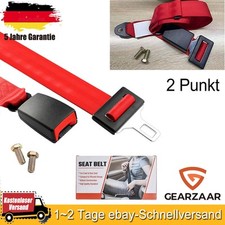 2 Punkt Sicherheitsgurt Beckengurt Statik E4 1300mm Stapler Auto LKW Bus PKW Rot