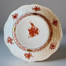 Herend Apponyi AOG Orange Teller 19 cm Durchmesser Goldrand / PREISSTURZ