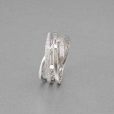 Ring 750/18k Weissgold Brillanten 0,20ct W/si Gr. 54 Neu